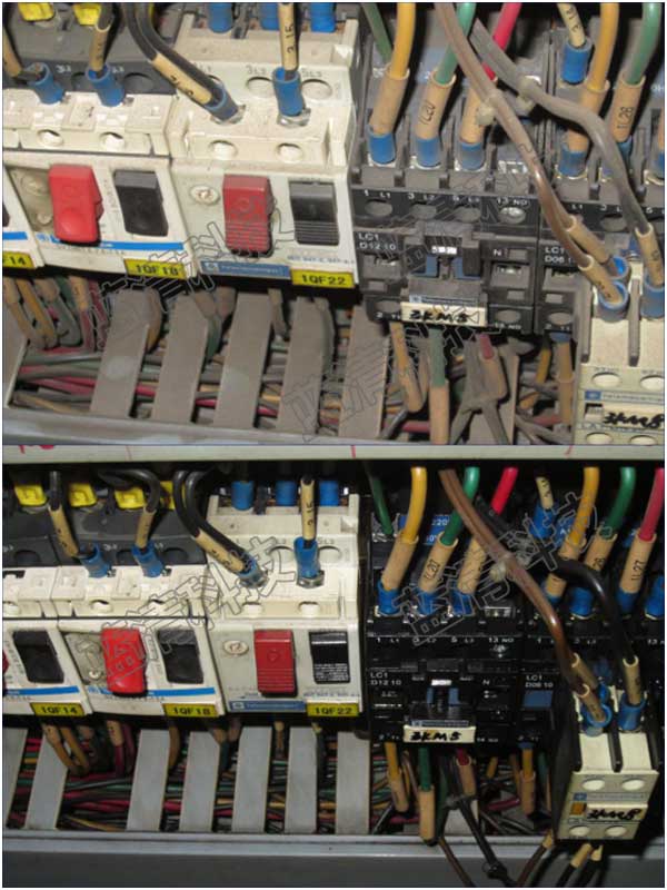 电气控制柜清洗前后对比图